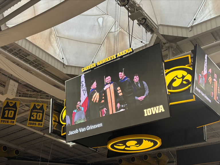 math graduates on screen